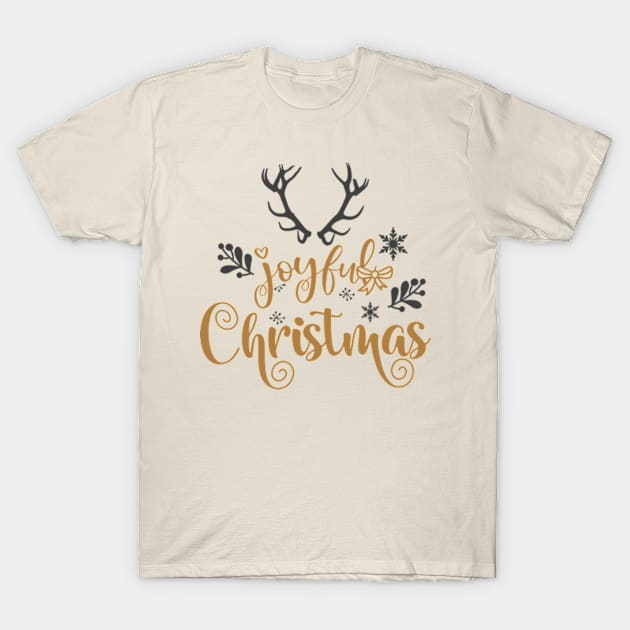 Joyful Christmas T-Shirt by bubble_designer